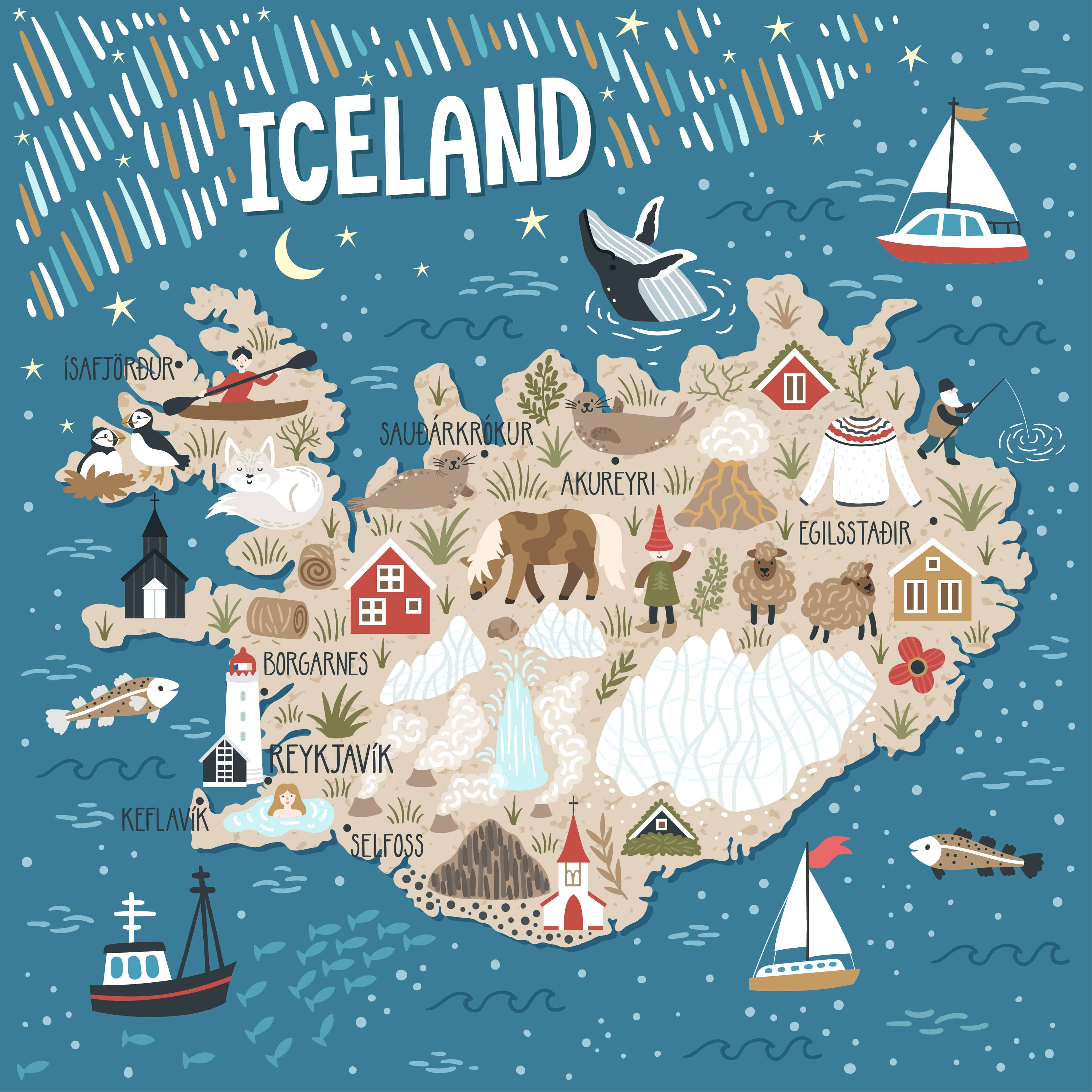 travel map iceland