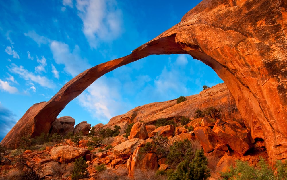 landscape arch de langste boog ter wereld 