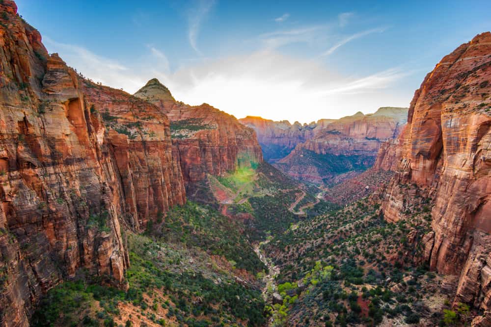 lehengerlő kilátás a Zion Nemzeti Parkból