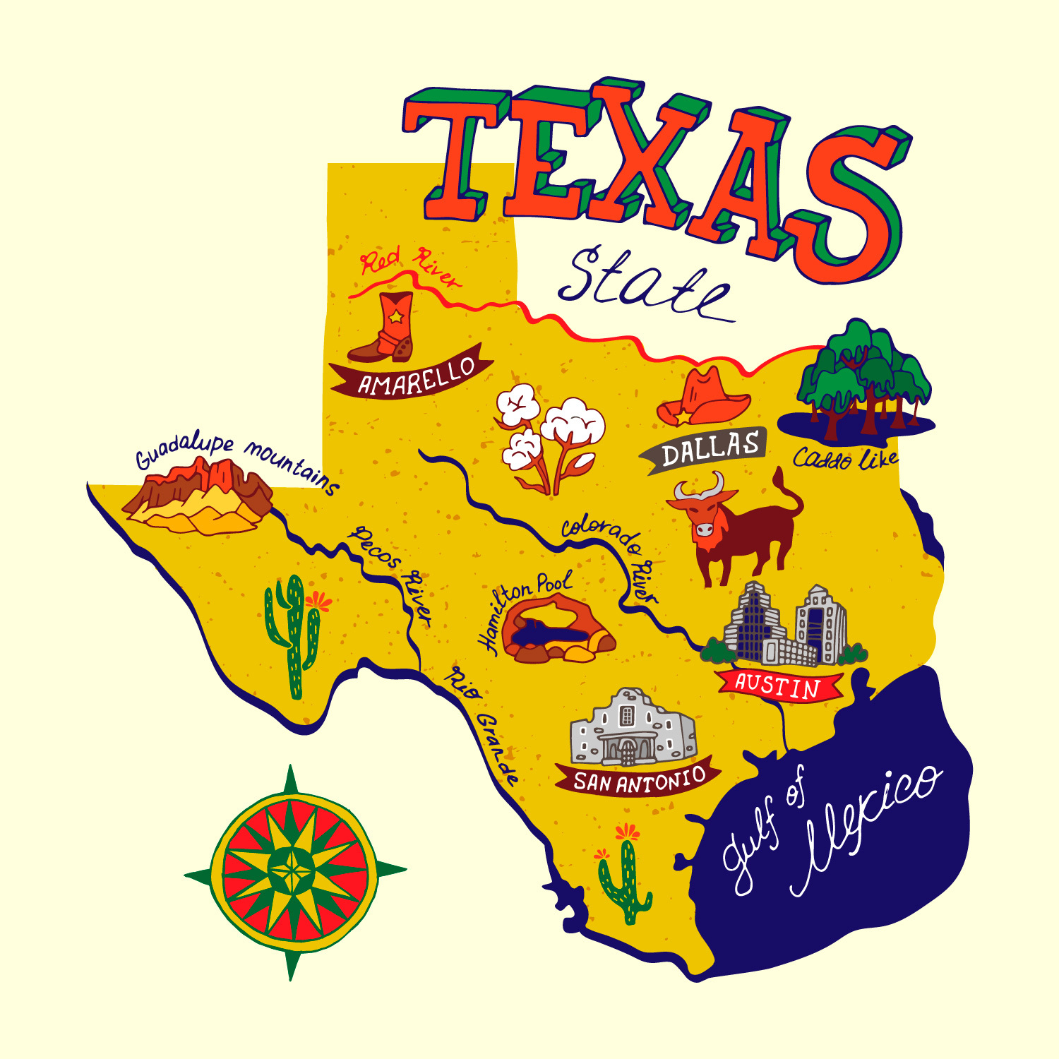 Texas Road Trip Map