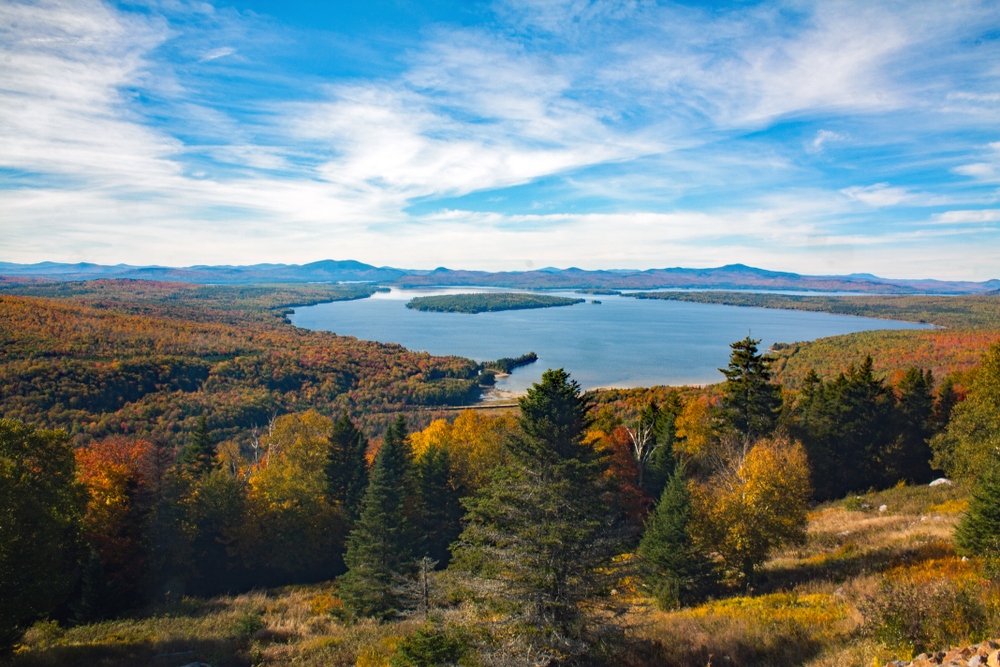 Rangeley Lake is a large body of water in Maine known for its views and fishing! 