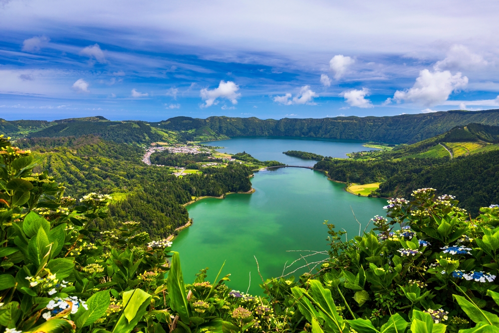 View of Lagoon Of The Seven Cities in Sao Miguel Azores, a wonderful 30th birthday travel idea.