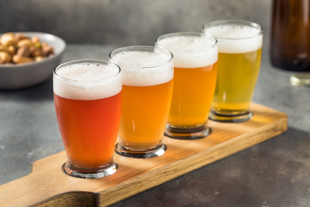 A flight of beers offers variety in tasting! 