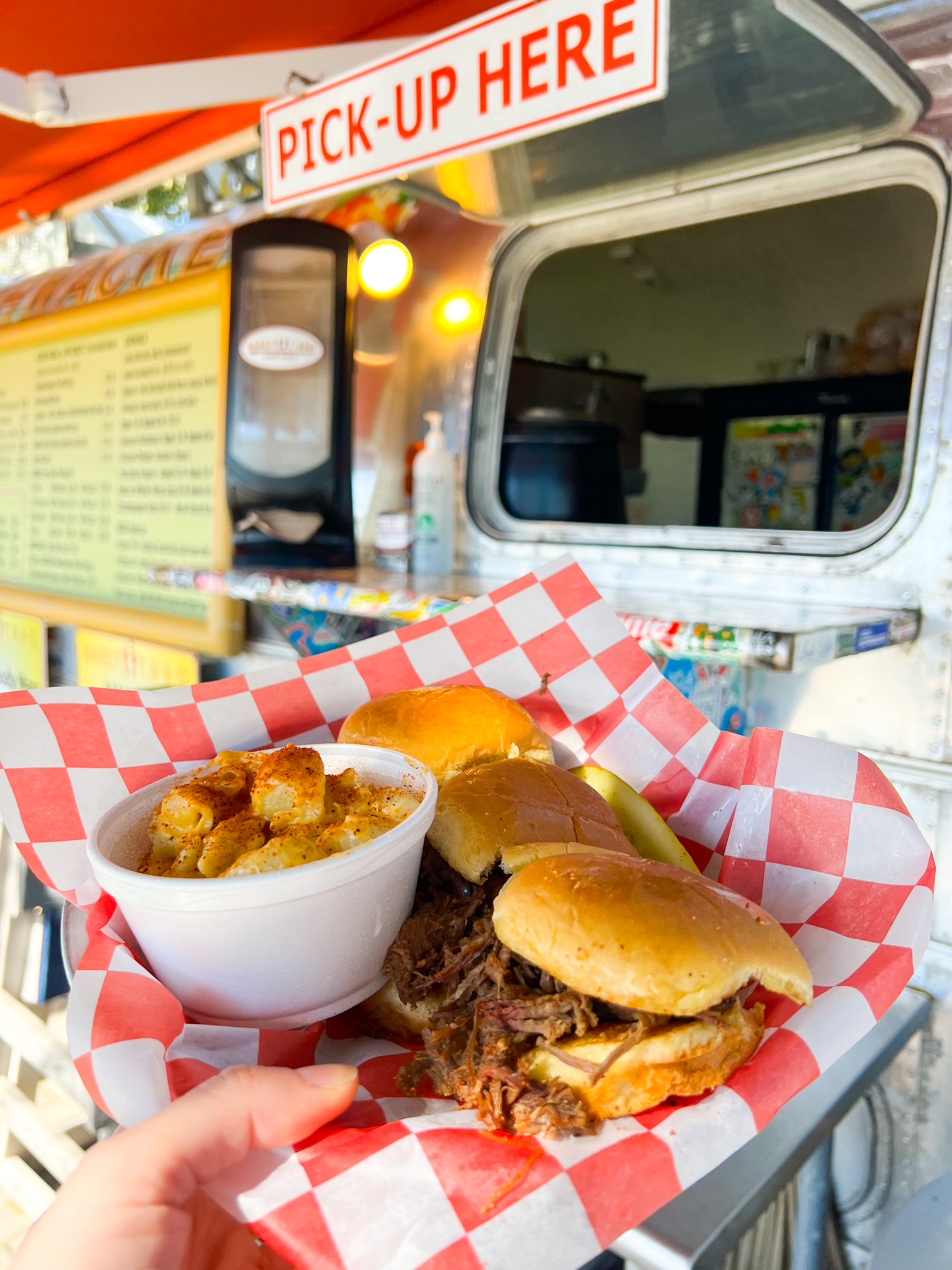 order food from one o fate food trucks at the big chill