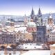 beautiful rooftops in Prague in January