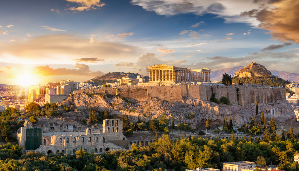 The historic ruins of the city of Athens